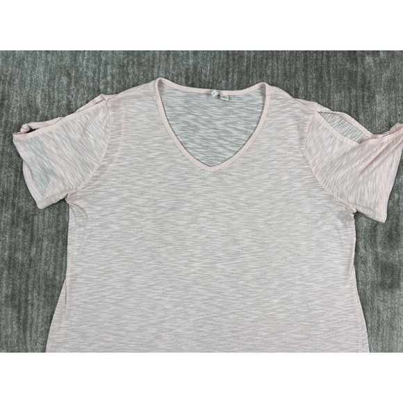 Cato Shirt Womens 14/16w Pink Semi sheer Shortsleeve Casual - Picture 2 of 10